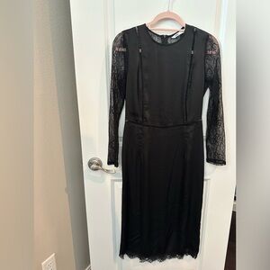 Zara long black dress.